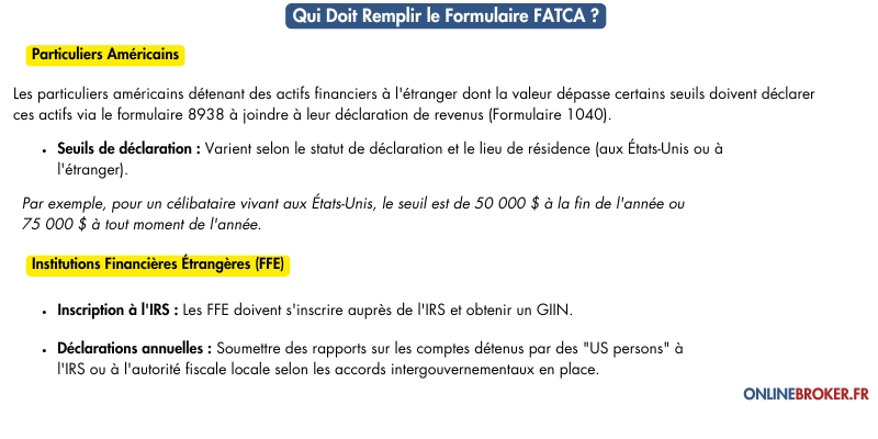 Qui Doit Remplir le Formulaire FATCA ?